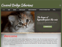 Tablet Screenshot of coveredbridgesiberians.com